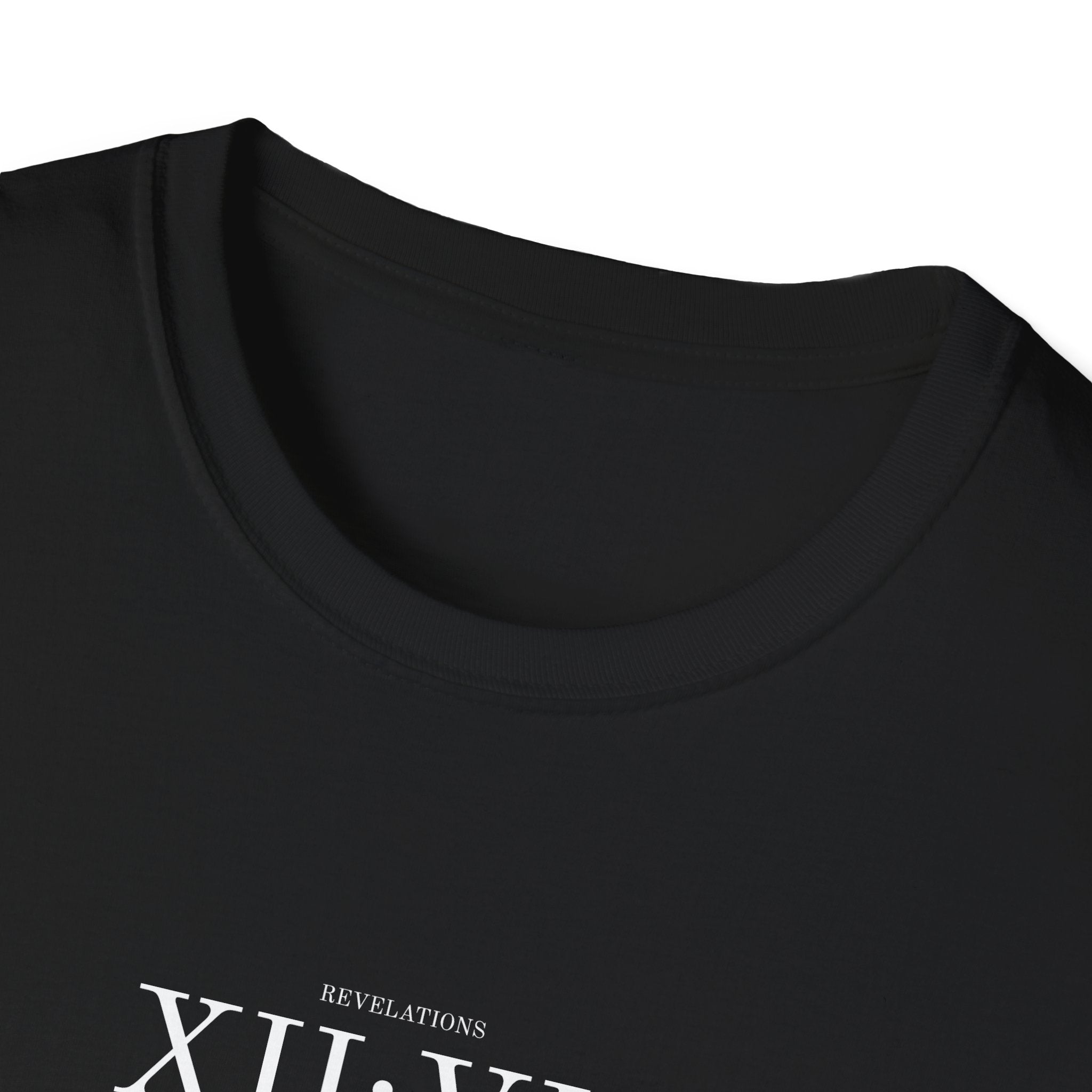 Revelations XII:VII Tee — Raphael Inspired Graphic Black T-Shirt