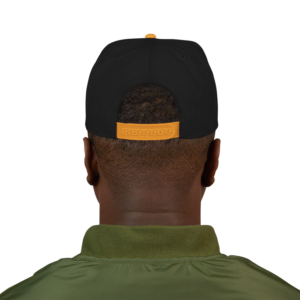 Embroidered 'Novrain' Gothic Cross Design Snapback Hat — Dark Streetwear Cap