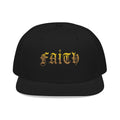 Embroidered 'Faith' Gothic Flame Snapback Hat