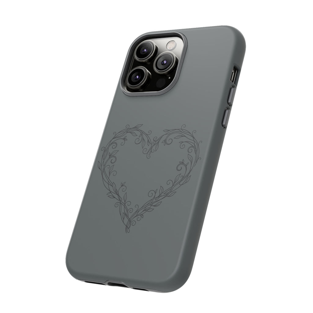 Floral Vine Heart Tough Phone Case — Slim Protective iPhone Cover