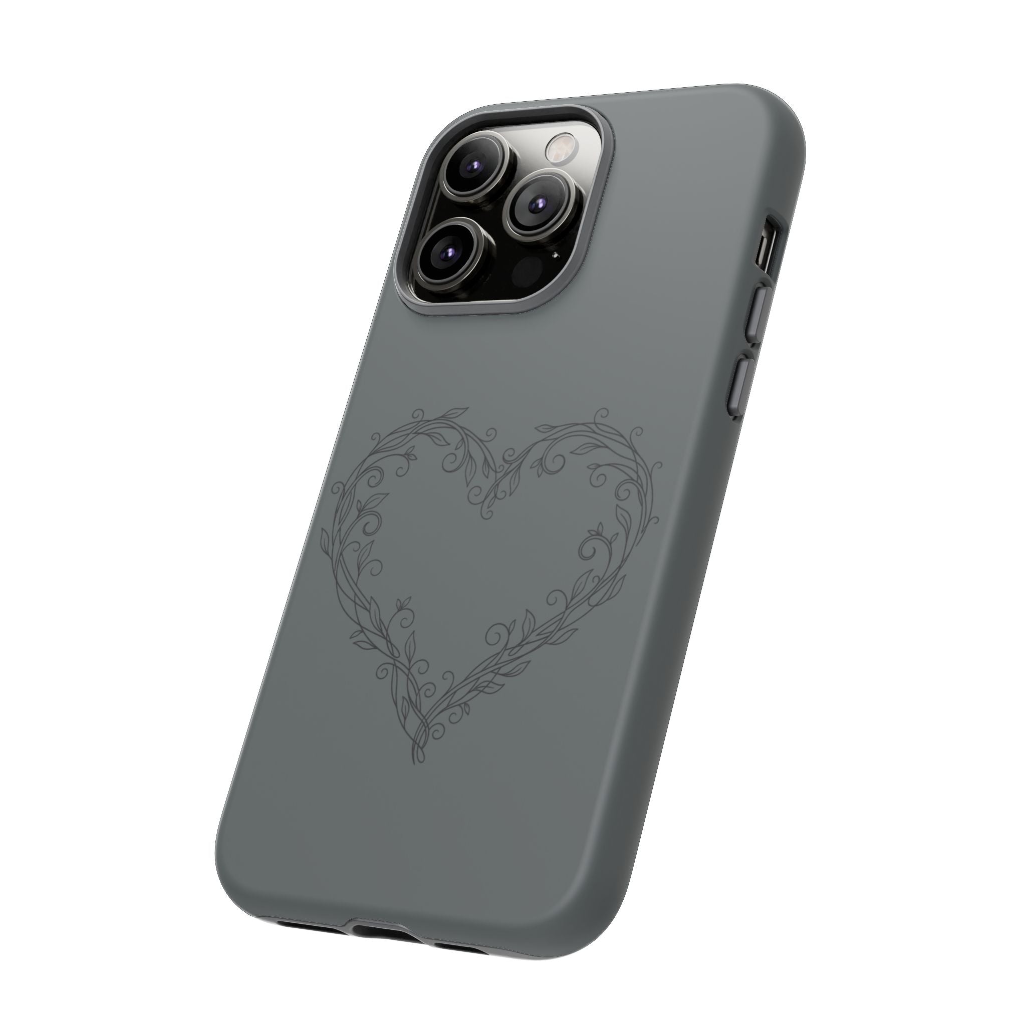 Floral Vine Heart Tough Phone Case — Slim Protective iPhone Cover