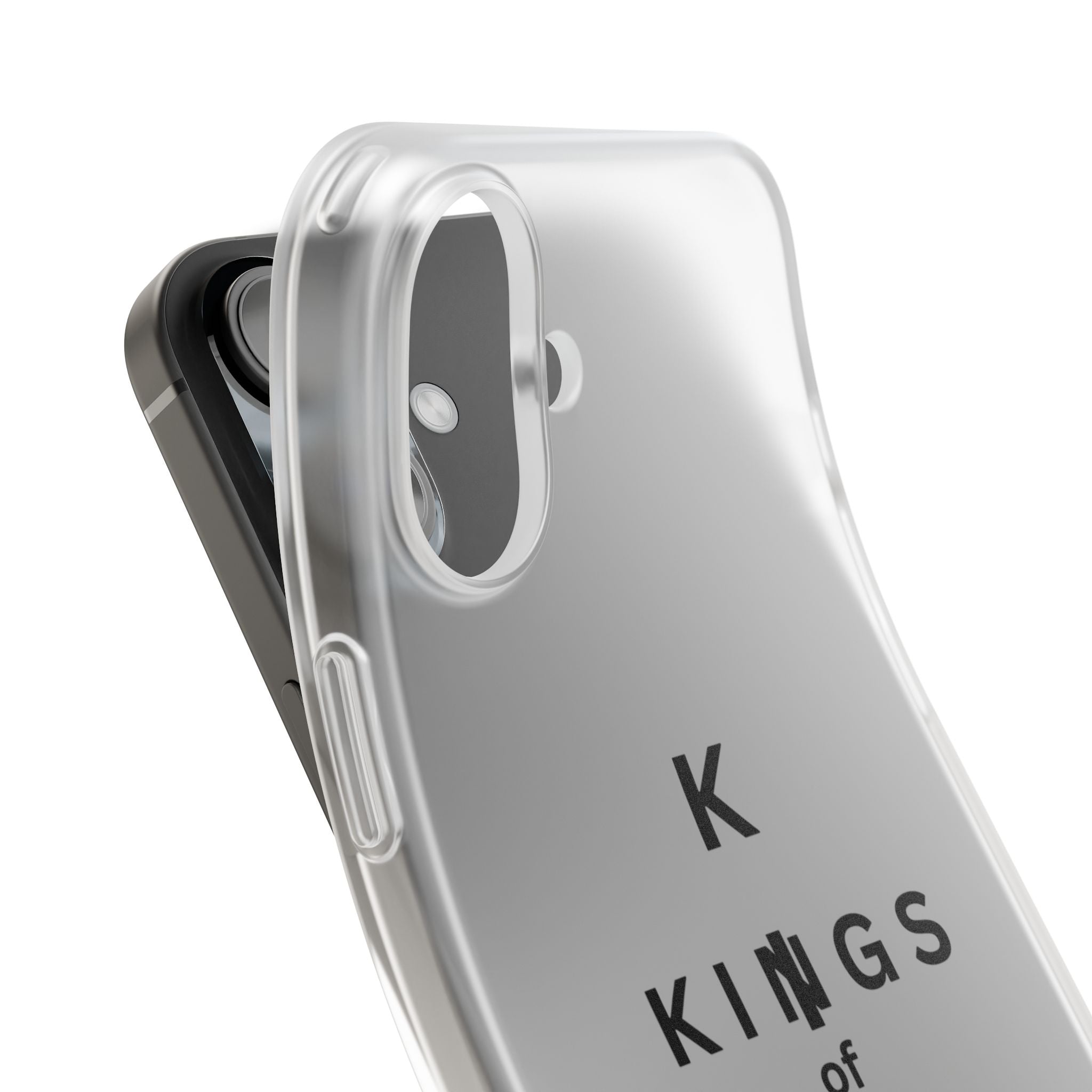 Flexi Phone Case — Minimal "Kings of King" Vertical Text Protective Cover