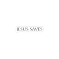 Jesus Saves Kiss-Cut Sticker — Minimal Faith Vinyl Decal for Laptops & Bibles