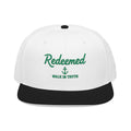 Embroidered 'Redeemed Walk in Truth' Snapback Hat With Side Design – White & Black Adjustable Cap