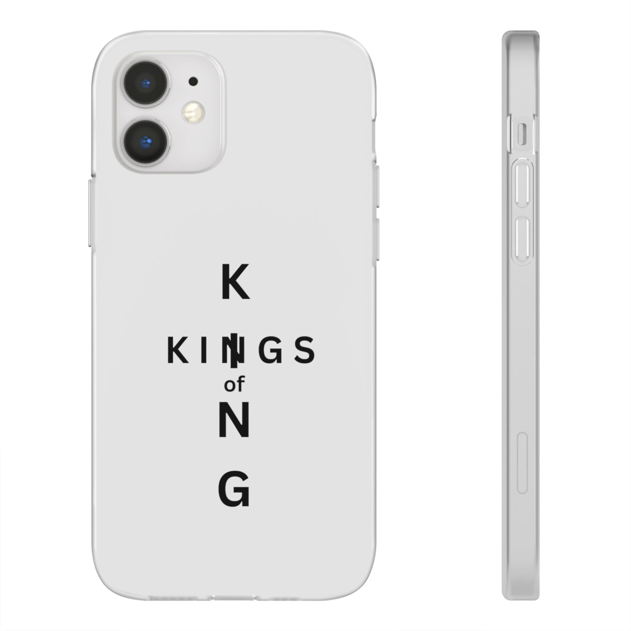 Flexi Phone Case — Minimal "Kings of King" Vertical Text Protective Cover