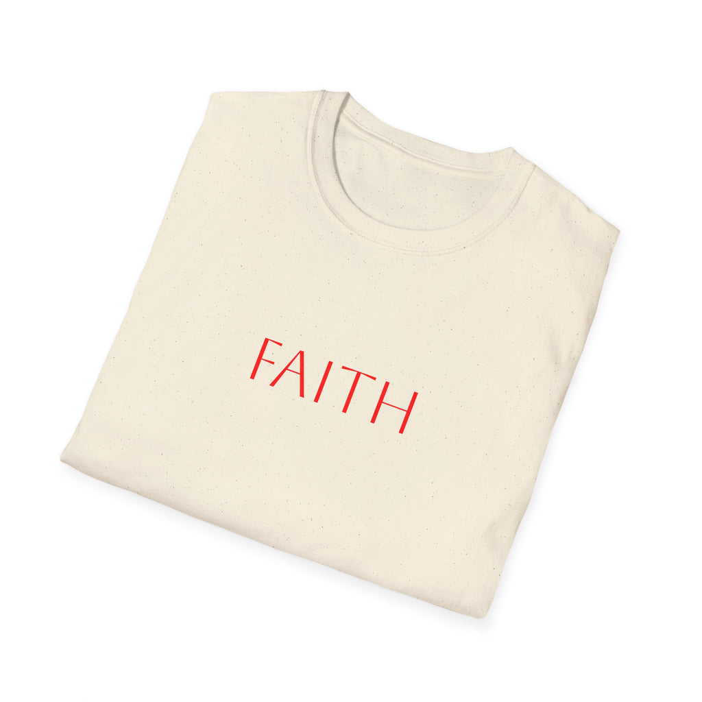 Faith Minimalist T-Shirt — Pink Script "FAITH" Christian Tee