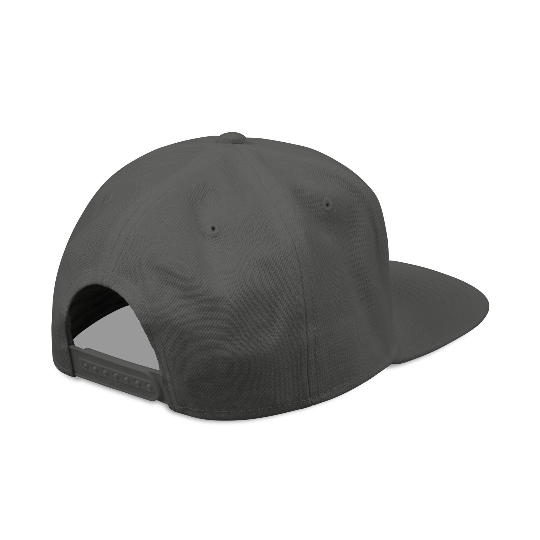 Embroidered 'Saved' Gothic Snapback Hat — Adjustable Black & Charcoal Cap