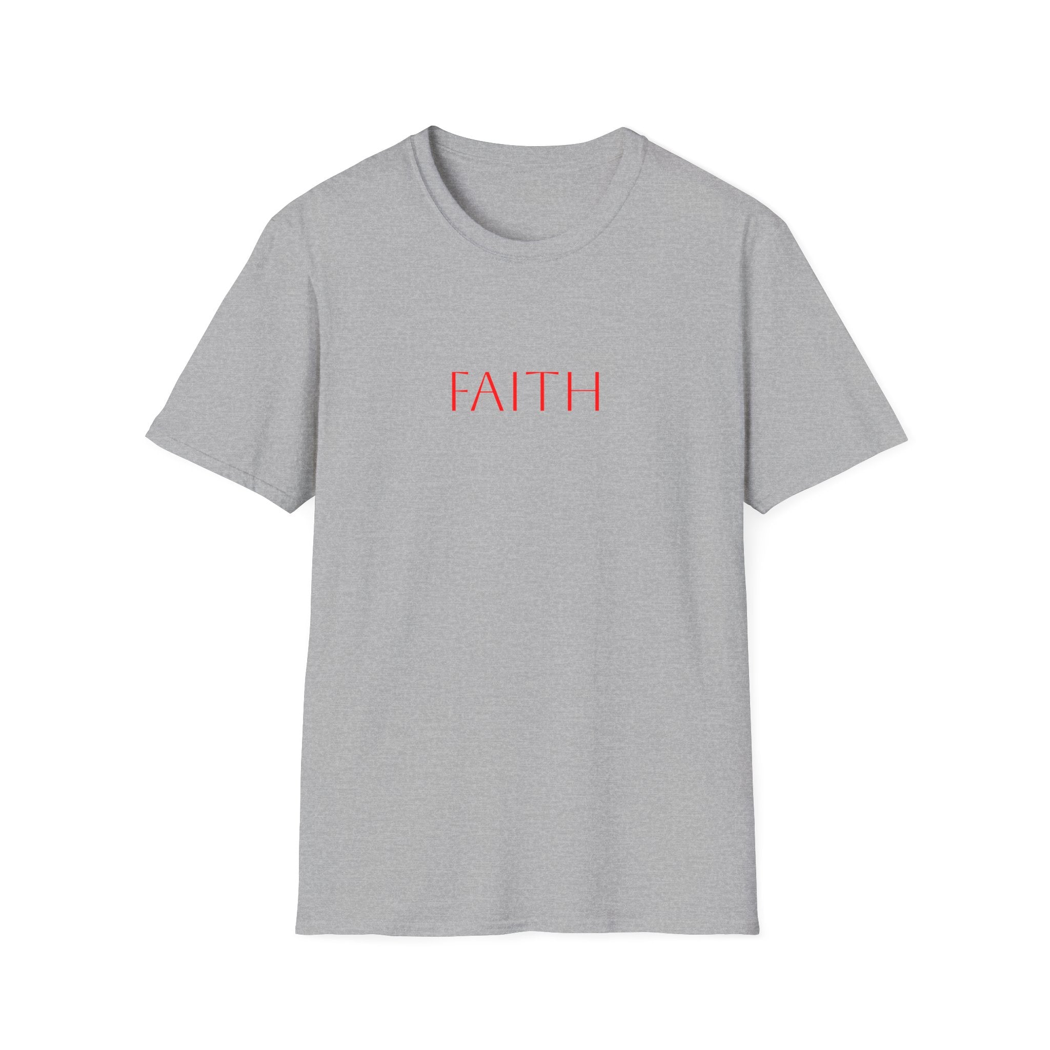 Faith Minimalist T-Shirt — Pink Script "FAITH" Christian Tee