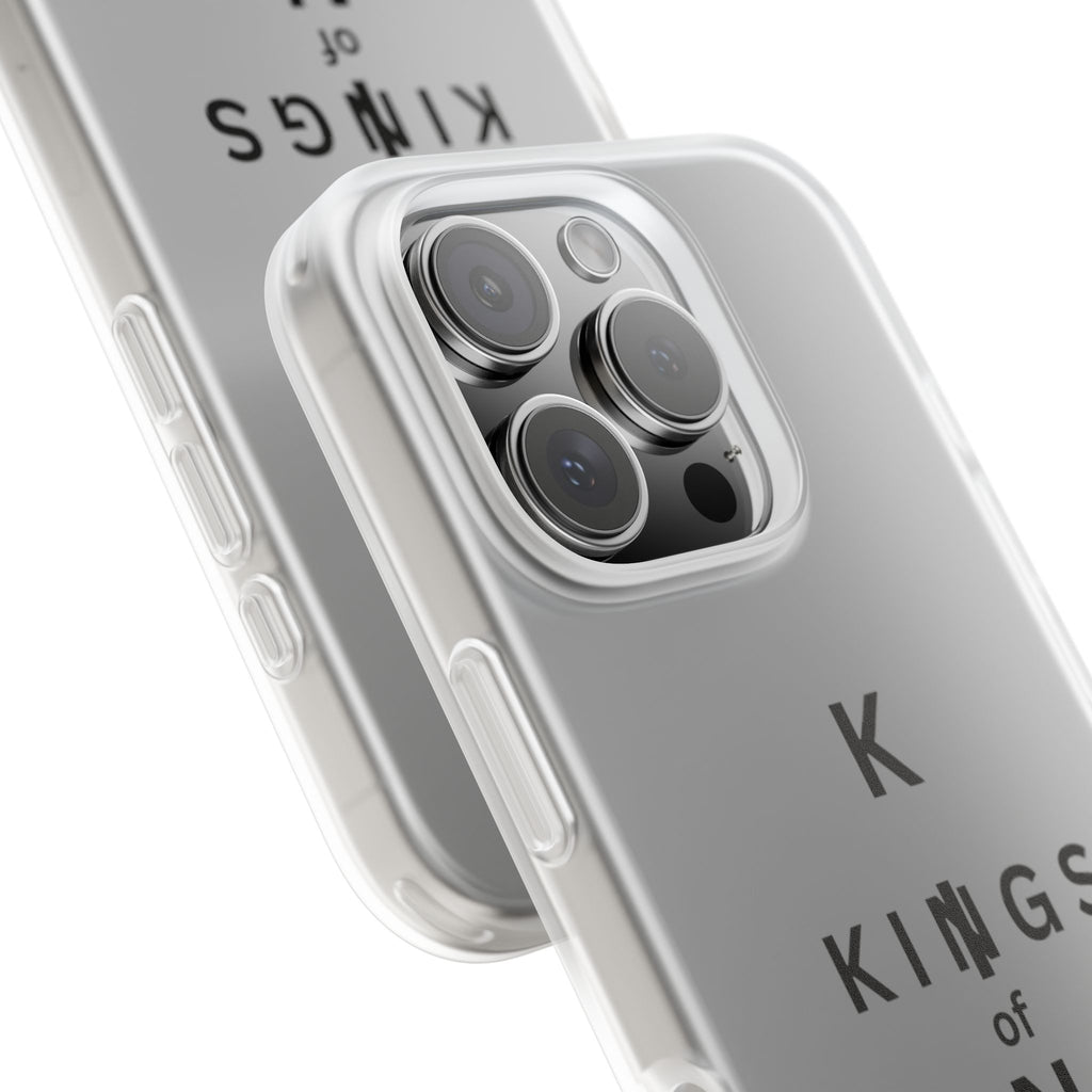 Flexi Phone Case — Minimal "Kings of King" Vertical Text Protective Cover