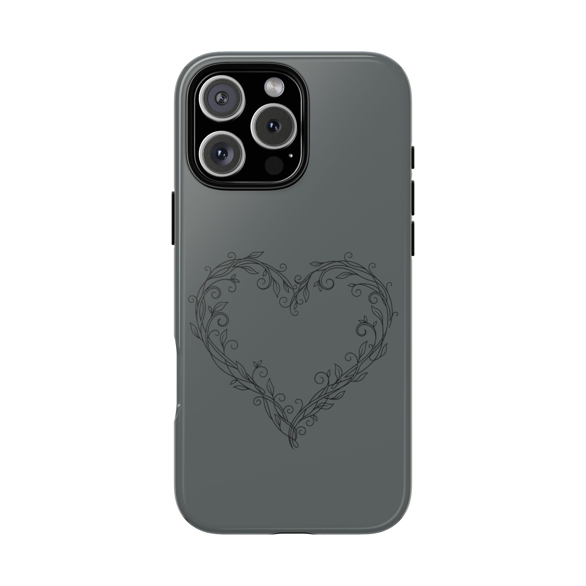 Floral Vine Heart Tough Phone Case — Slim Protective iPhone Cover