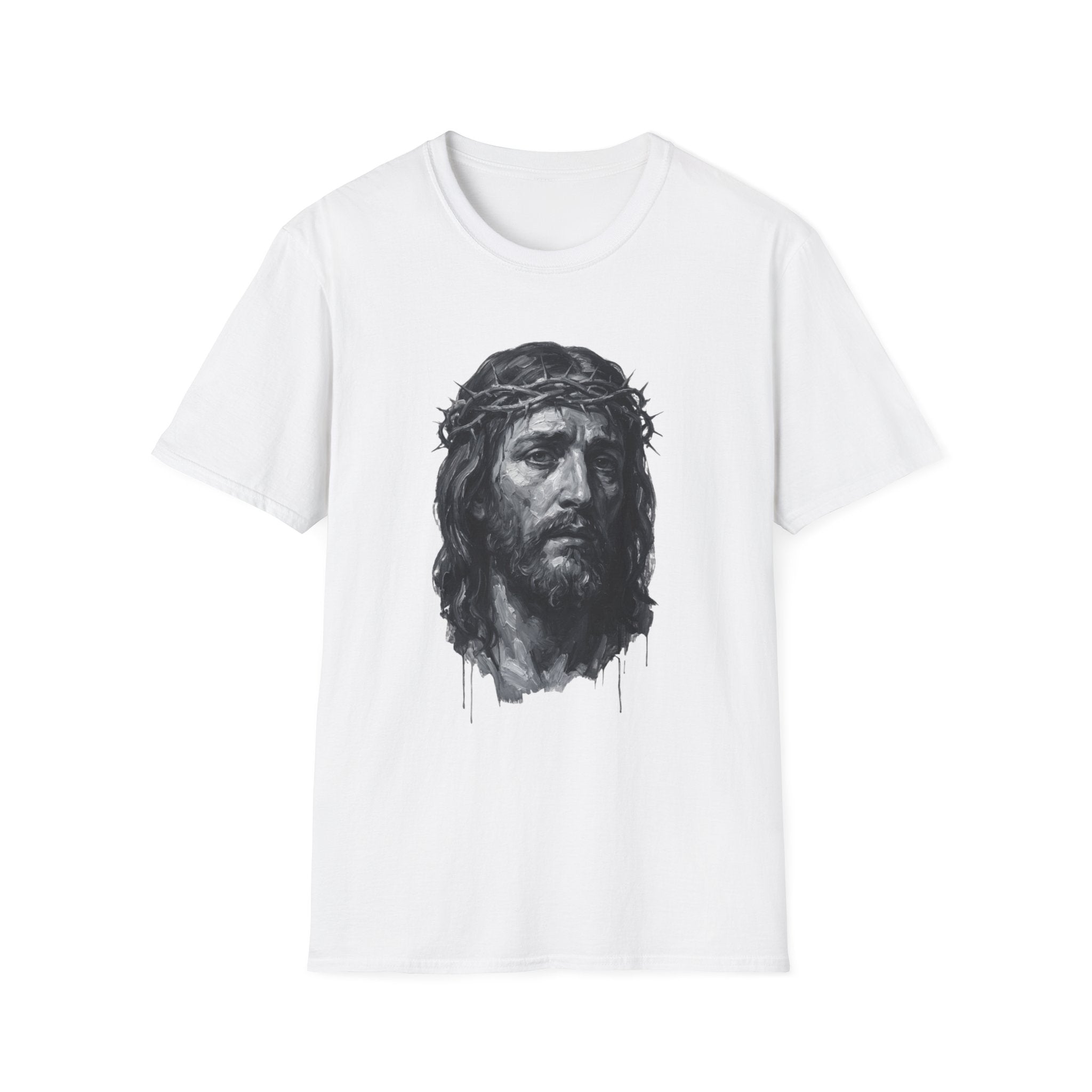 Jesus Portrait T-Shirt – Crown of Thorns Christian Tee