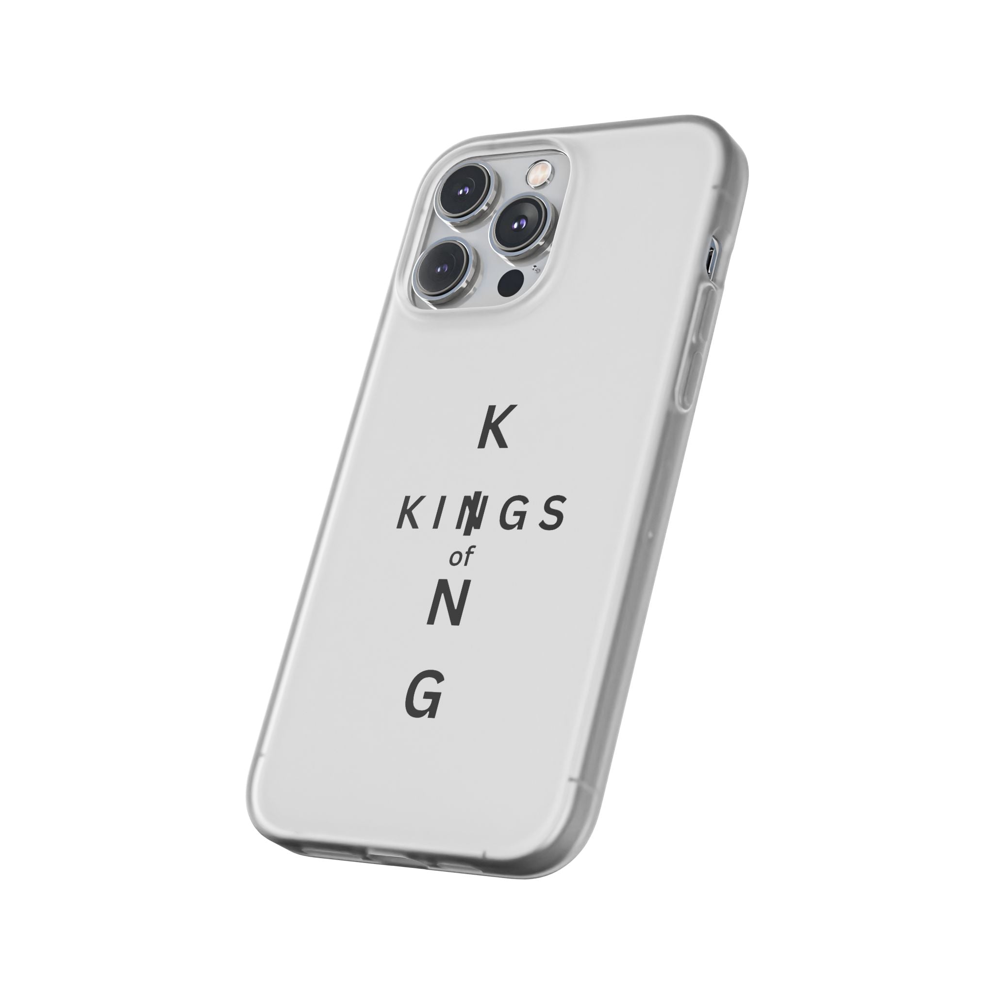Flexi Phone Case — Minimal "Kings of King" Vertical Text Protective Cover