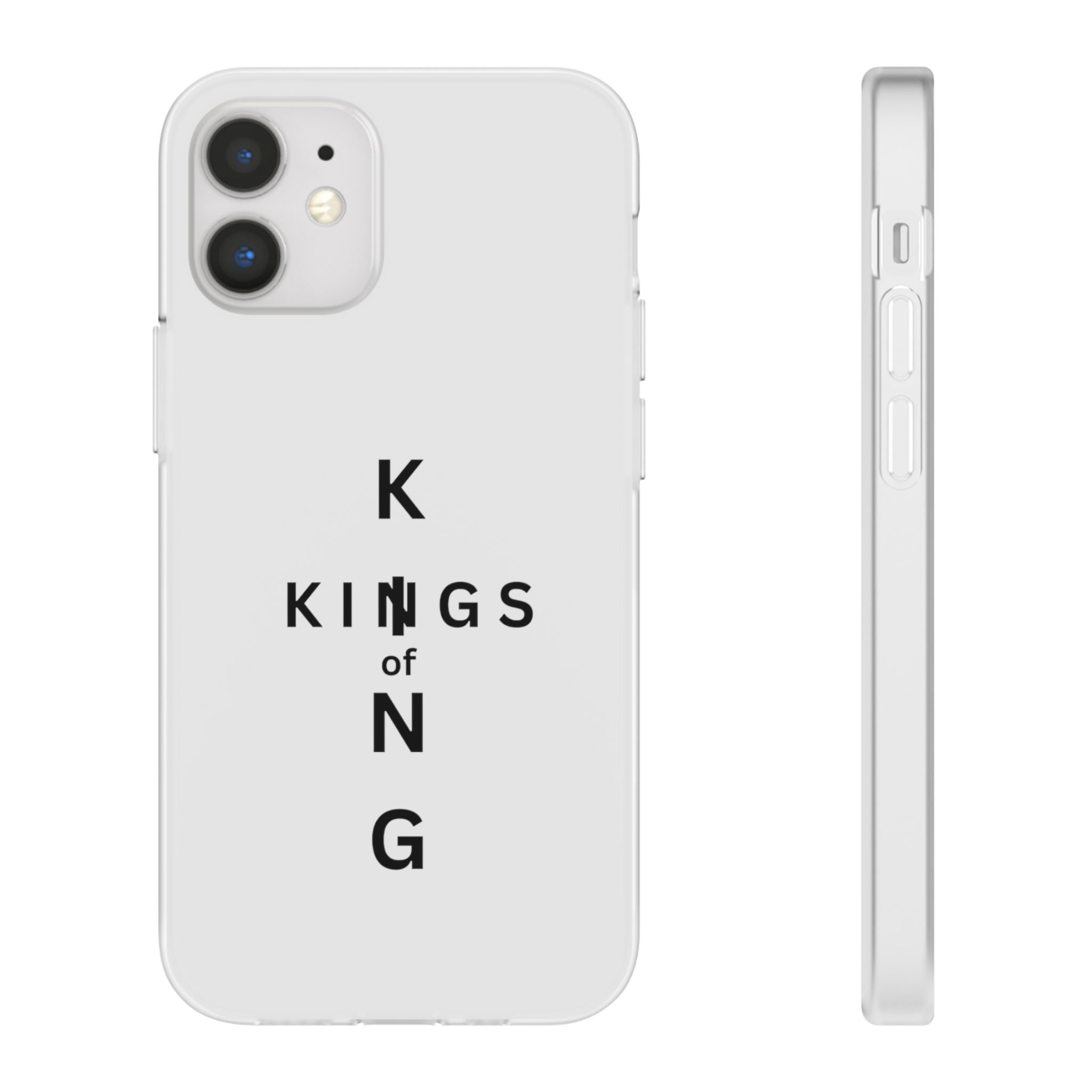 Flexi Phone Case — Minimal "Kings of King" Vertical Text Protective Cover