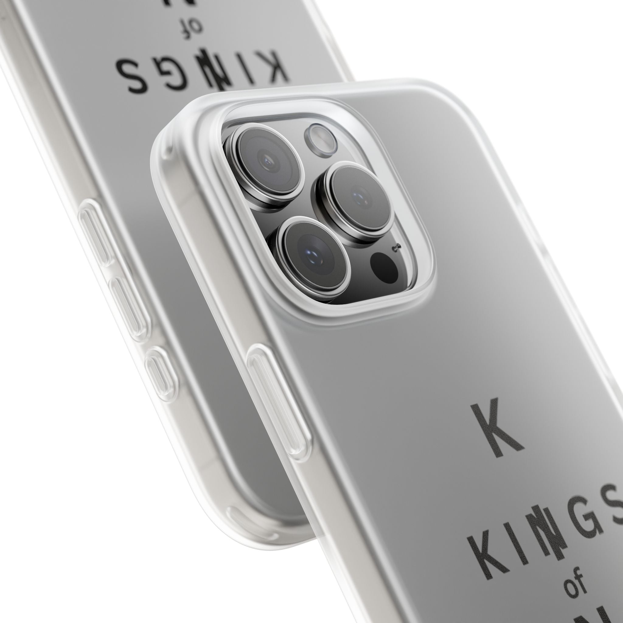 Flexi Phone Case — Minimal "Kings of King" Vertical Text Protective Cover