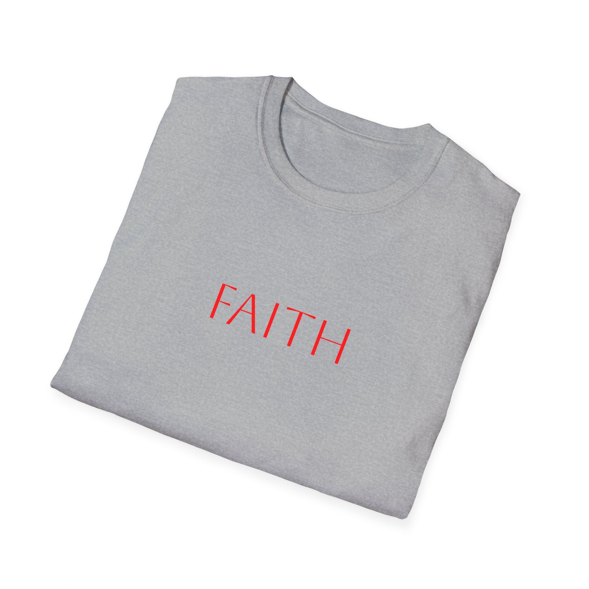 Faith Minimalist T-Shirt — Pink Script "FAITH" Christian Tee