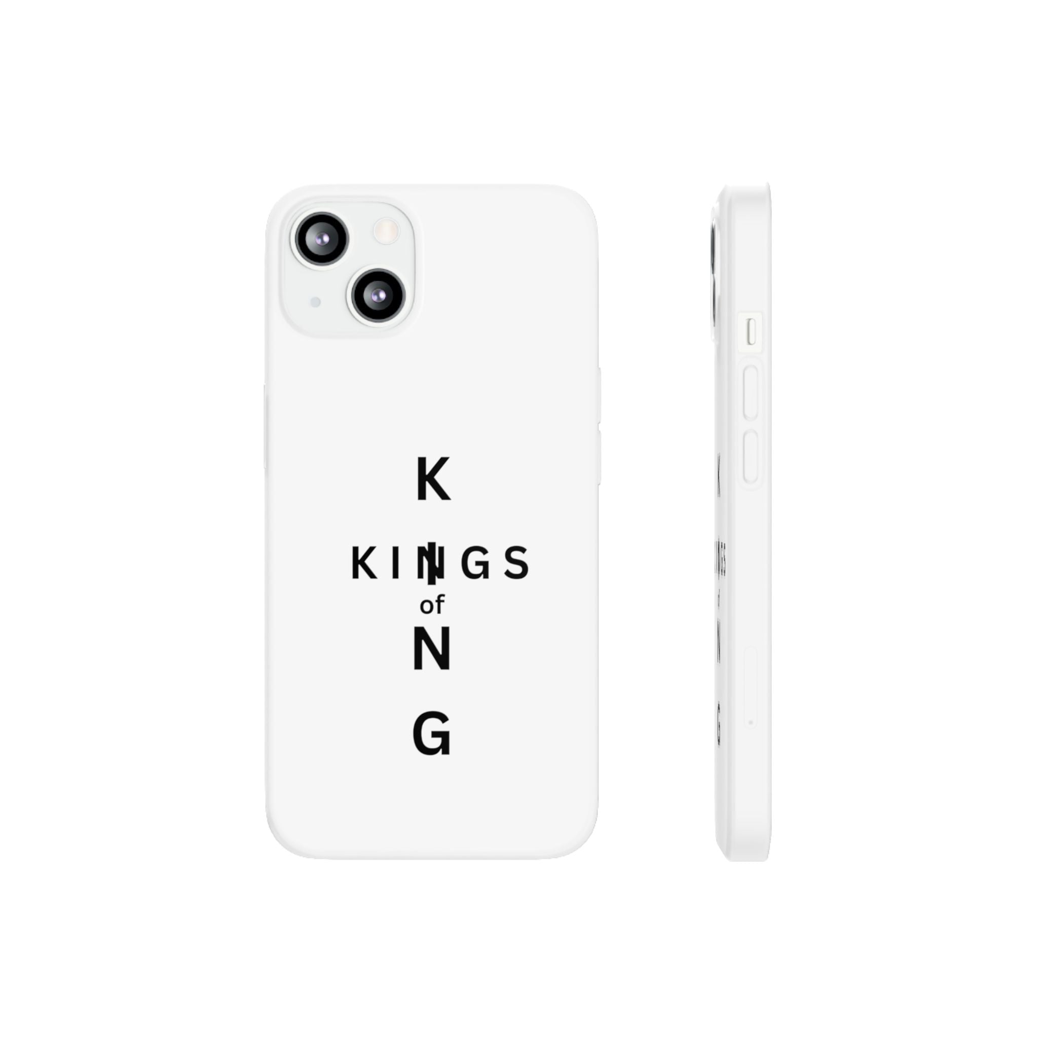Flexi Phone Case — Minimal "Kings of King" Vertical Text Protective Cover