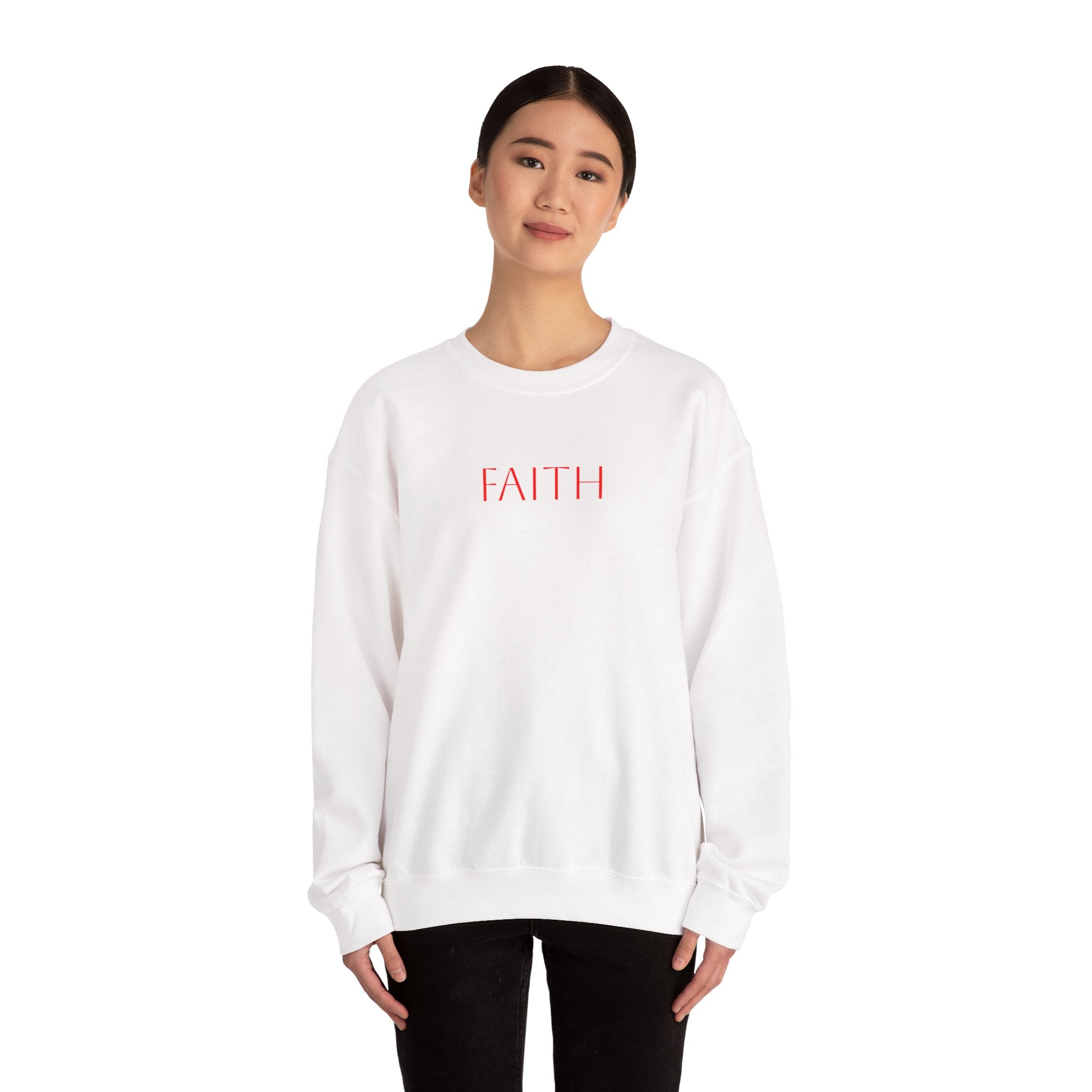 Faith Crewneck Sweatshirt — Minimal Inspirational Pullover