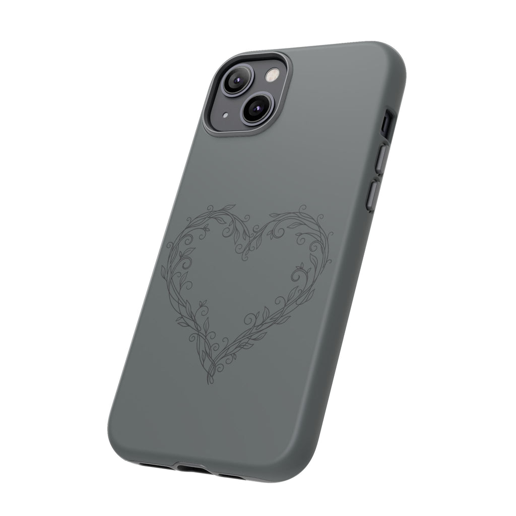 Floral Vine Heart Tough Phone Case — Slim Protective iPhone Cover