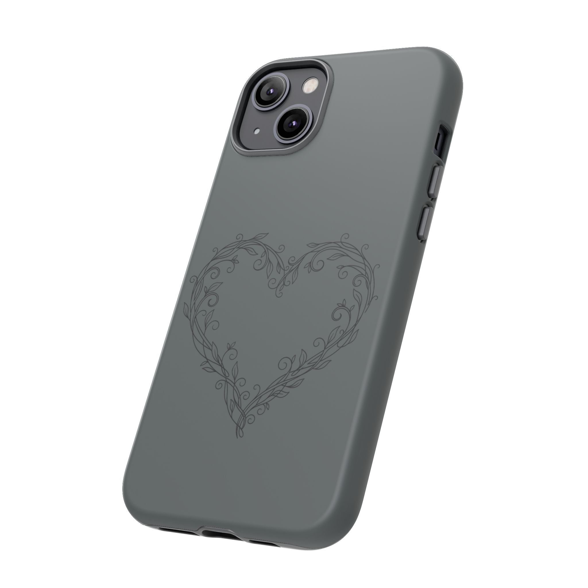 Floral Vine Heart Tough Phone Case — Slim Protective iPhone Cover