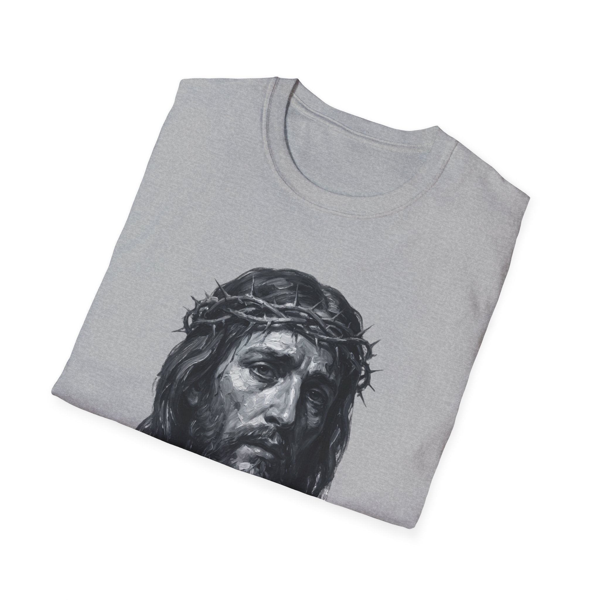Jesus Portrait T-Shirt – Crown of Thorns Christian Tee