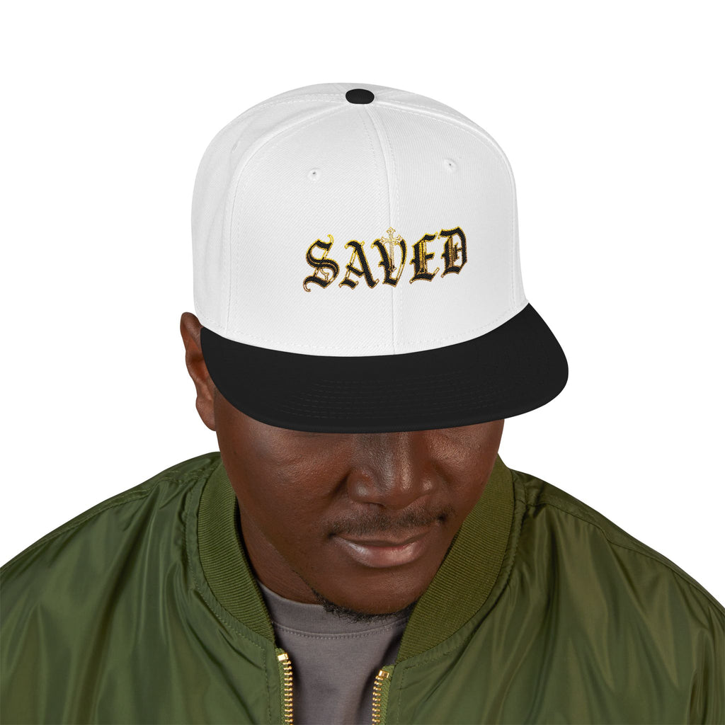 Embroidered Gothic 'Saved' Gothic Design | Snapback Hat