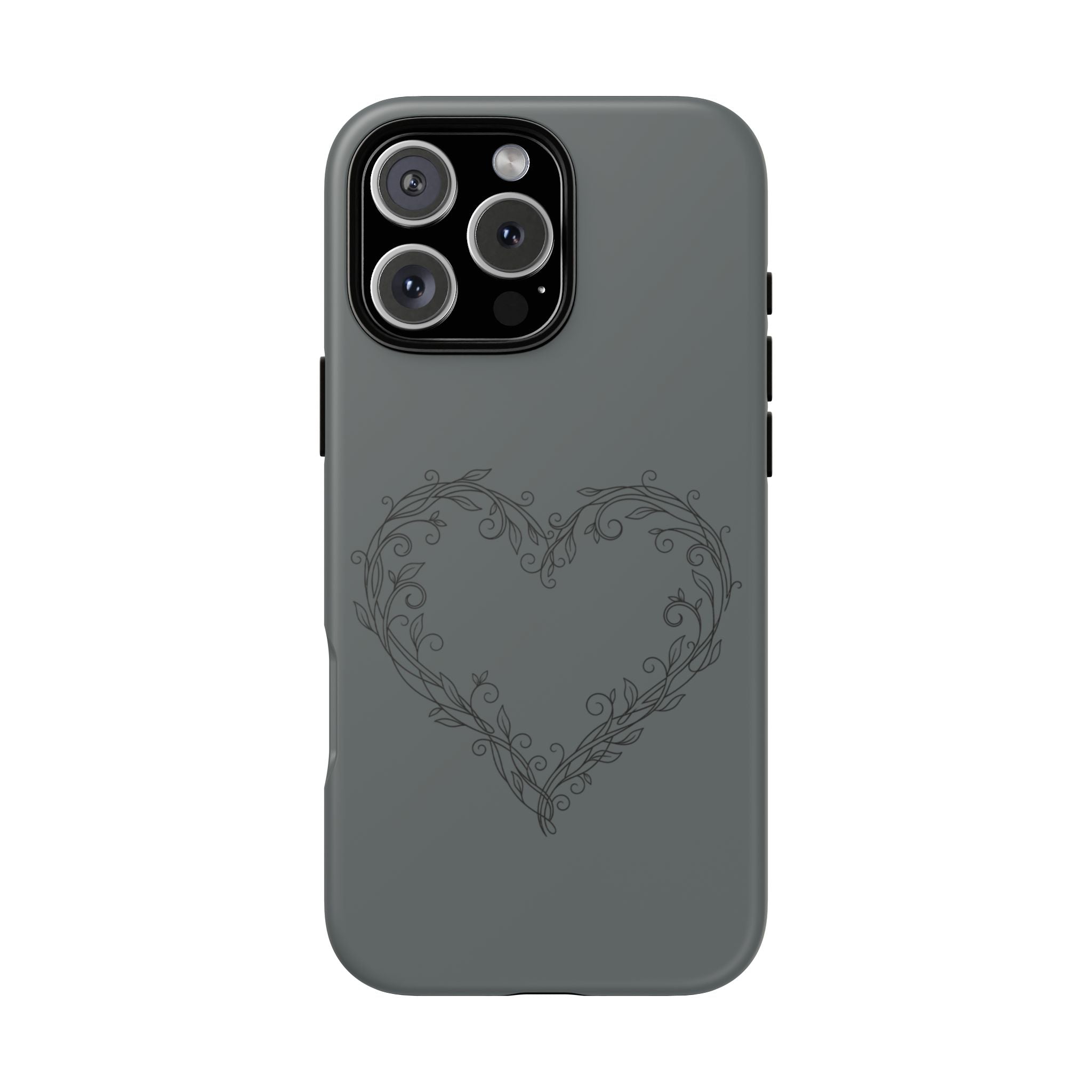 Floral Vine Heart Tough Phone Case — Slim Protective iPhone Cover