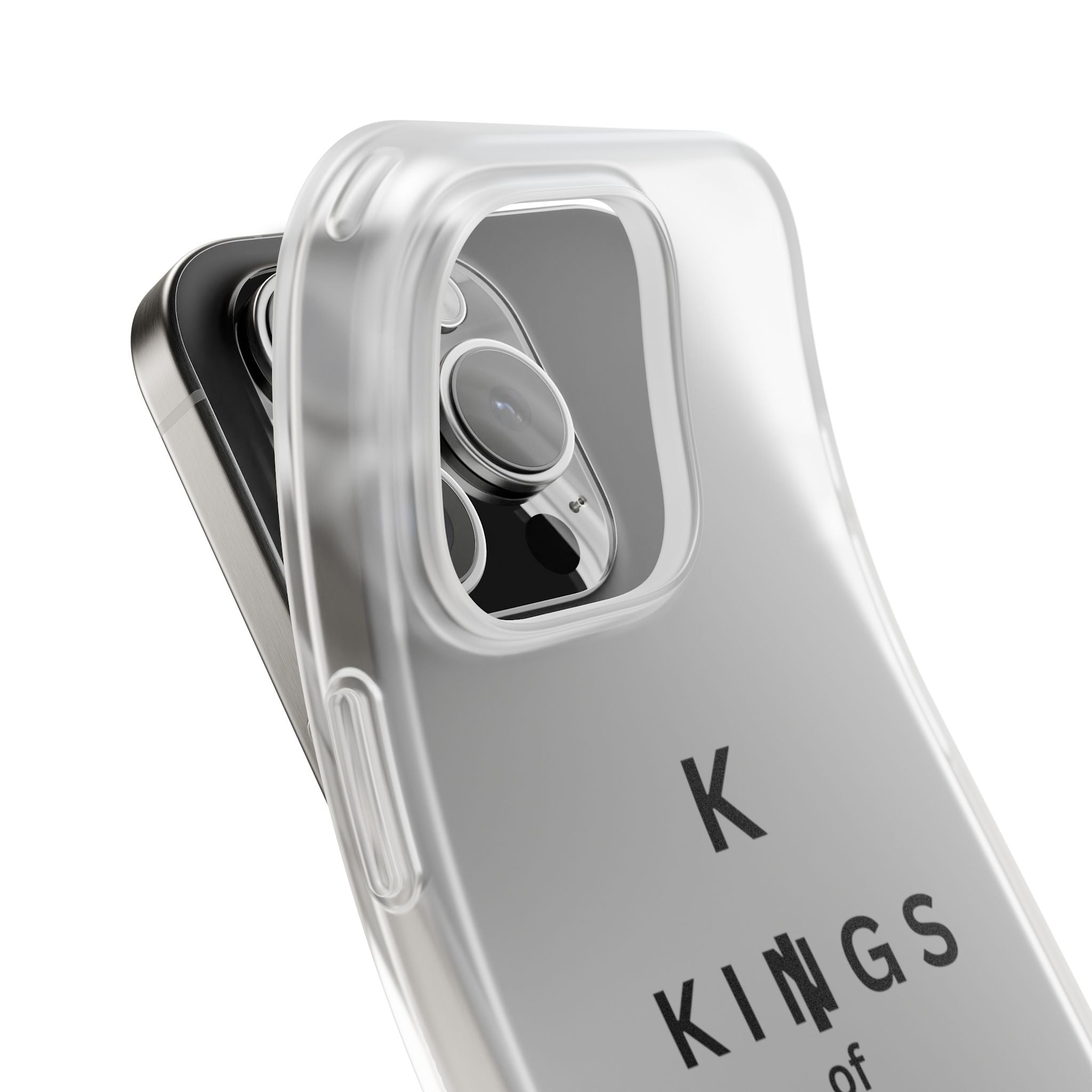 Flexi Phone Case — Minimal "Kings of King" Vertical Text Protective Cover