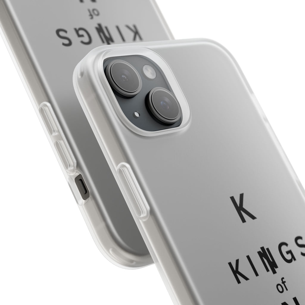 Flexi Phone Case — Minimal "Kings of King" Vertical Text Protective Cover
