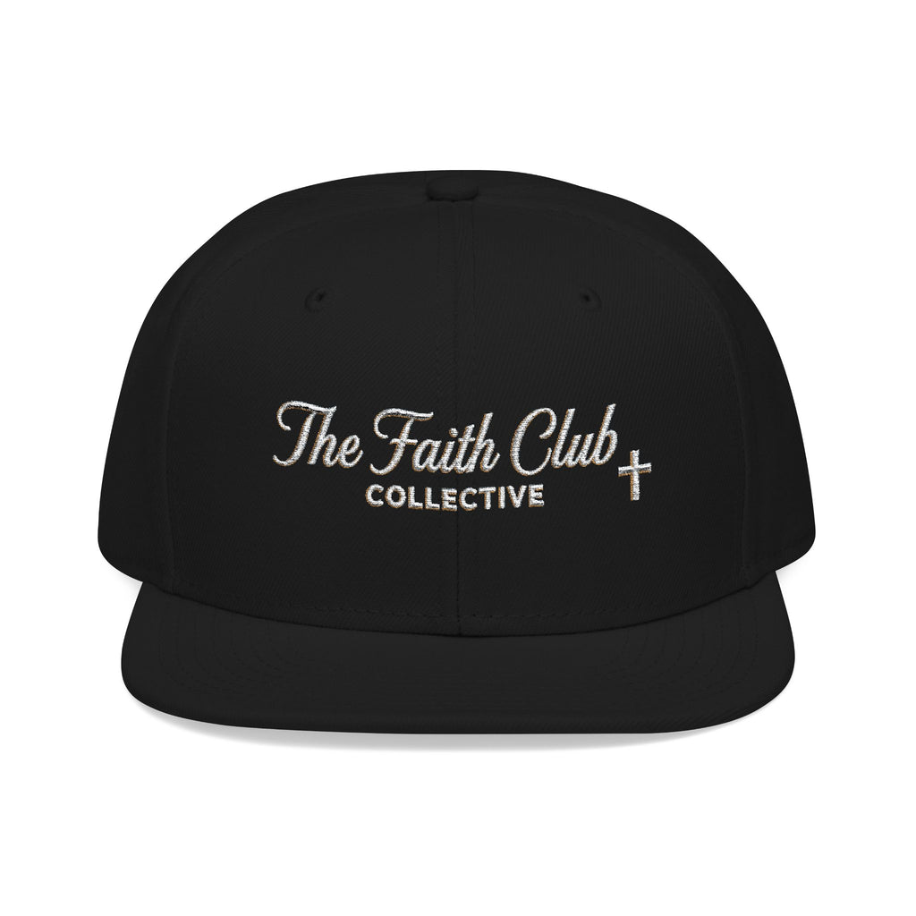 Embroidered 'Faith Club' Snapback Hat | Gothic Cross Streetwear Cap