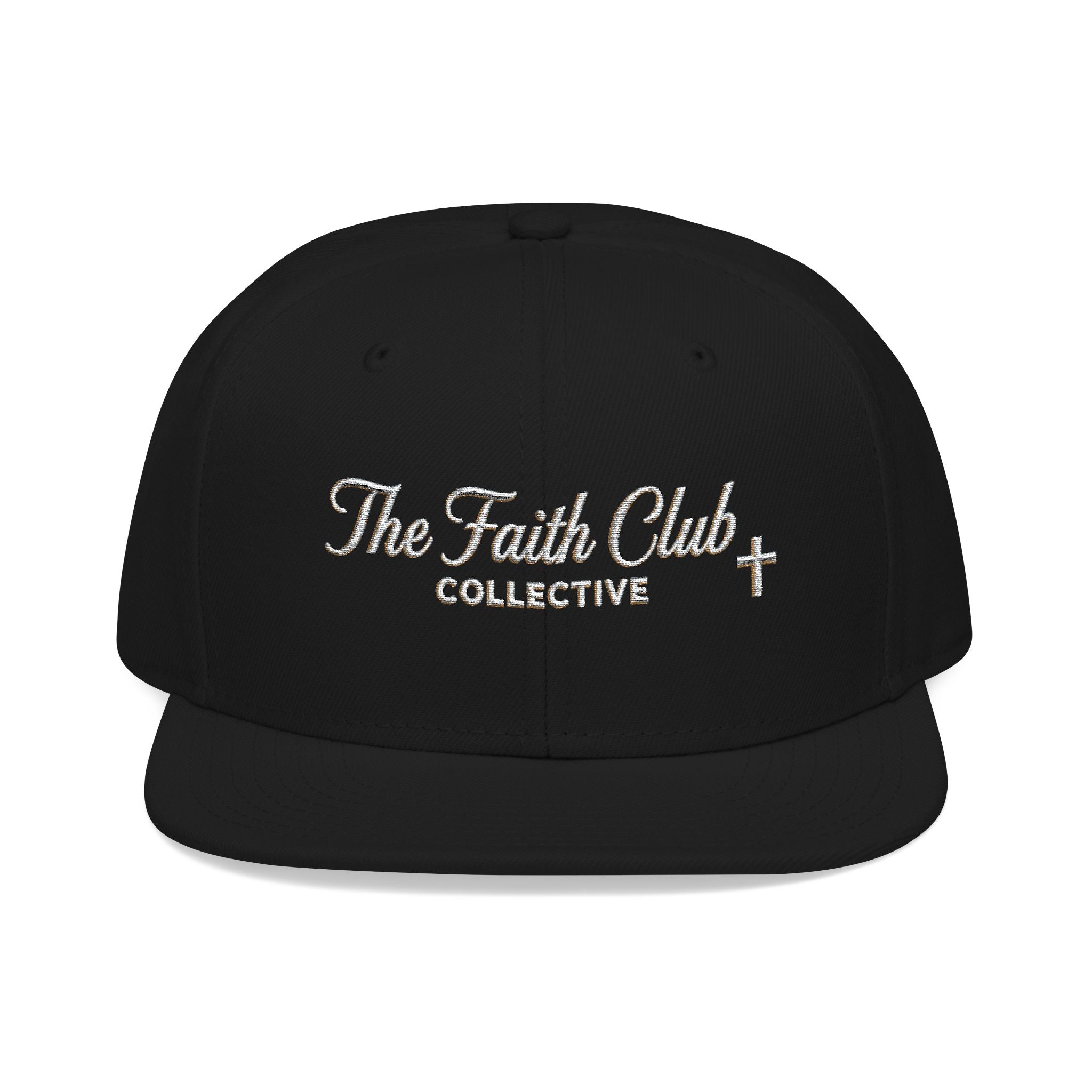 Embroidered 'Faith Club' Snapback Hat | Gothic Cross Streetwear Cap