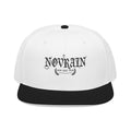 Embroidered 'Novrain' and Gothic Cross Script Snapback Hat