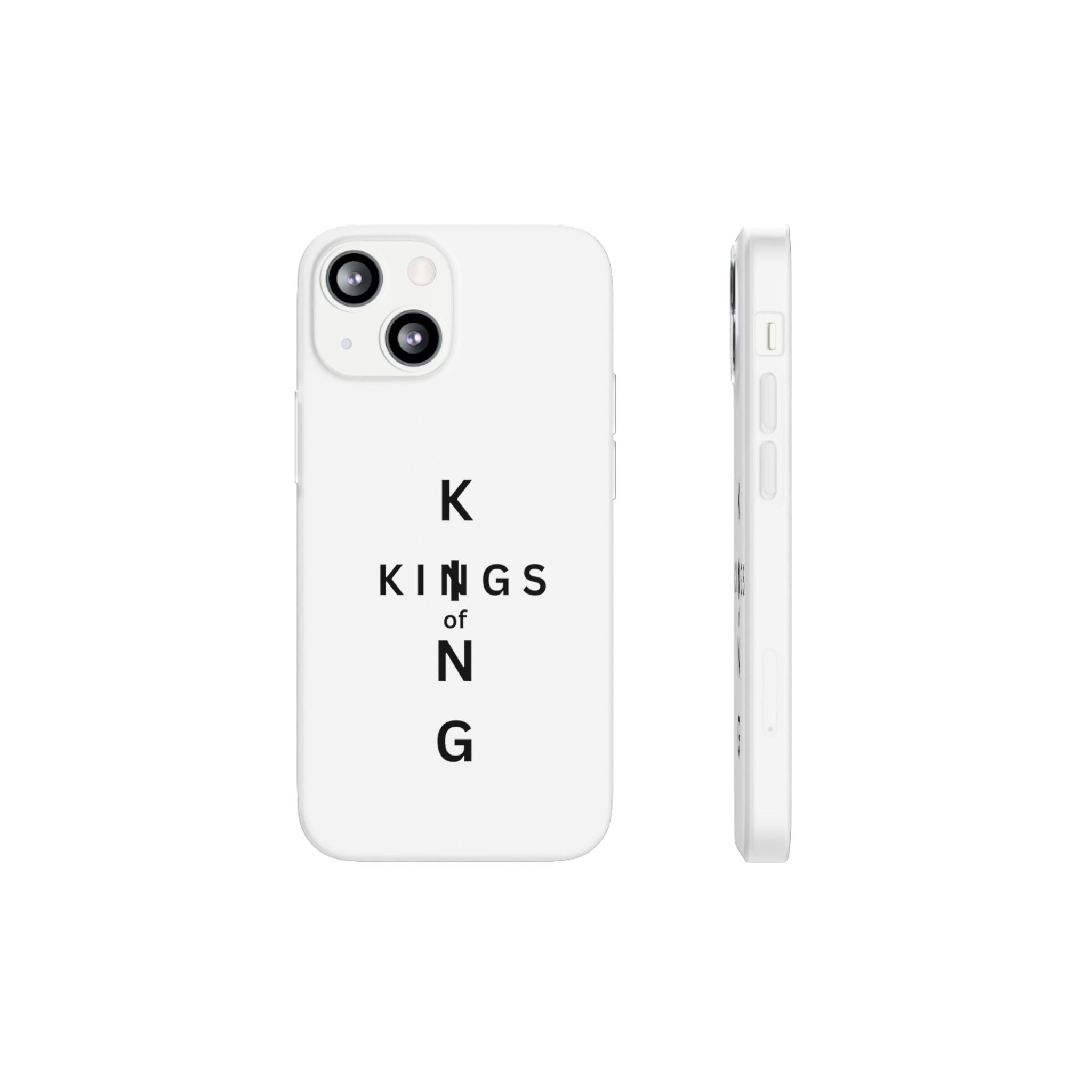 Flexi Phone Case — Minimal "Kings of King" Vertical Text Protective Cover