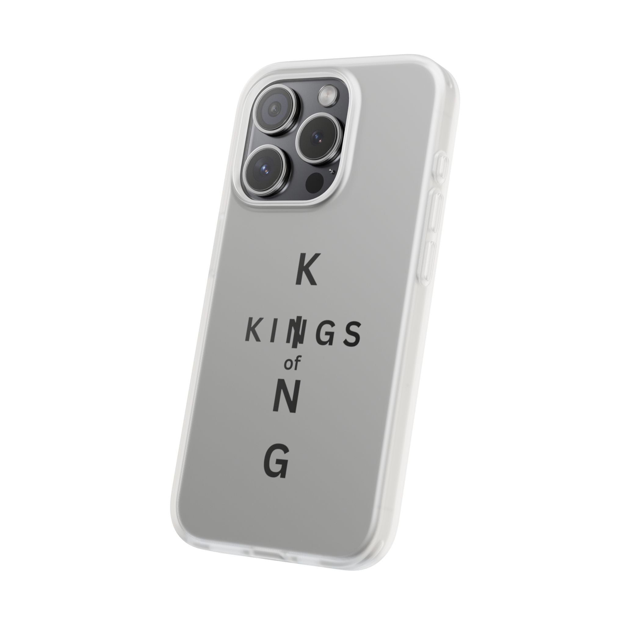 Flexi Phone Case — Minimal "Kings of King" Vertical Text Protective Cover