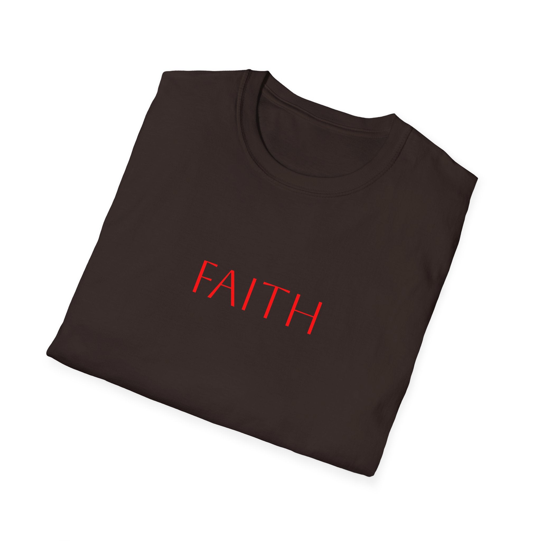 Faith Minimalist T-Shirt — Pink Script "FAITH" Christian Tee