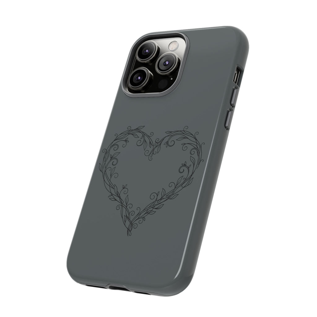 Floral Vine Heart Tough Phone Case — Slim Protective iPhone Cover