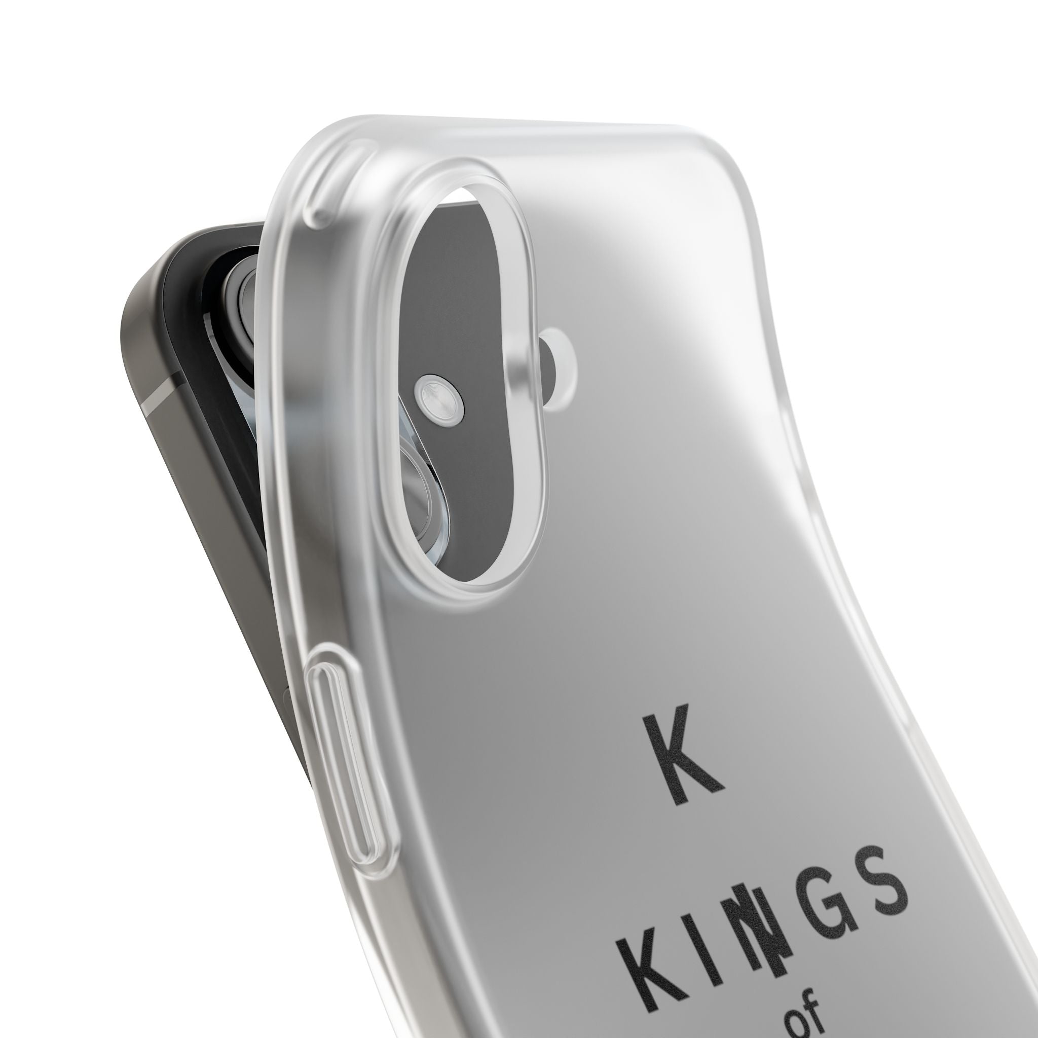 Flexi Phone Case — Minimal "Kings of King" Vertical Text Protective Cover