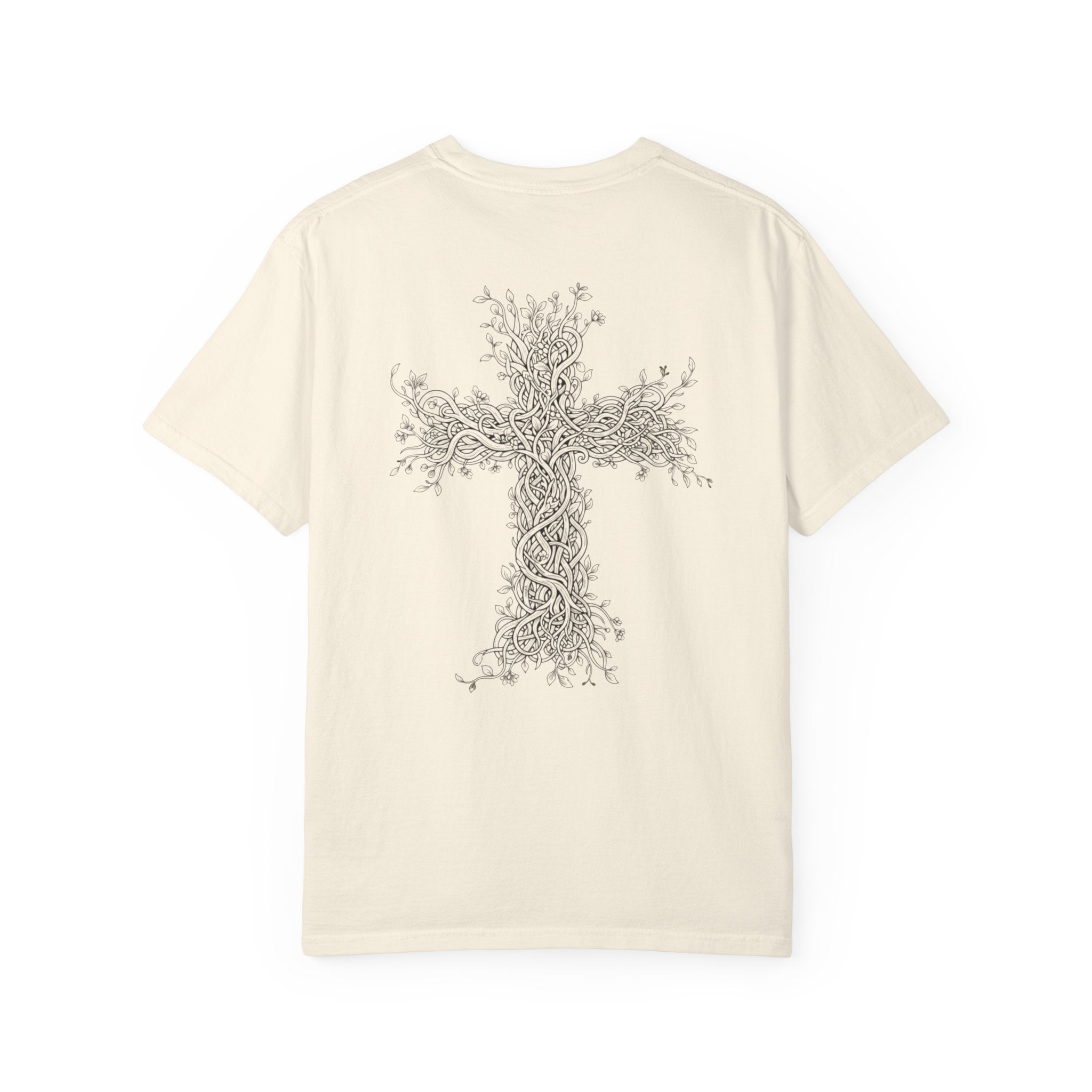 Botanical Cross And Heart T-Shirt — Floral Vine Crossback Graphic Tee