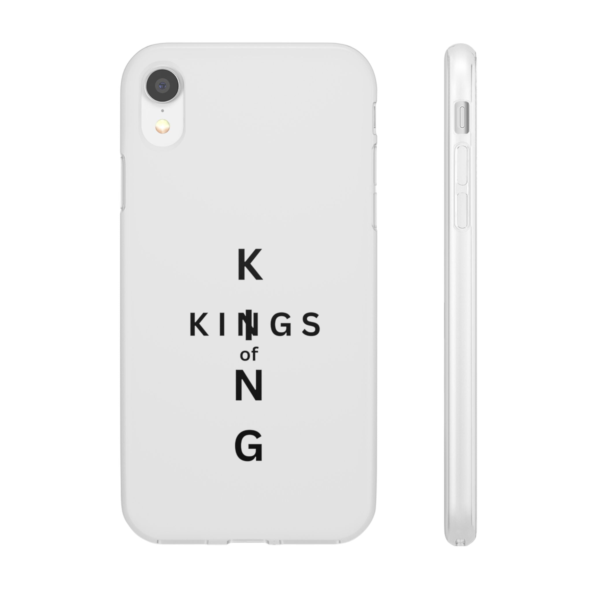 Flexi Phone Case — Minimal "Kings of King" Vertical Text Protective Cover