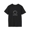 Rose Thorn Crown Back Graphic — Novrain Front Graphic T-Shirt — Small White Text Tee