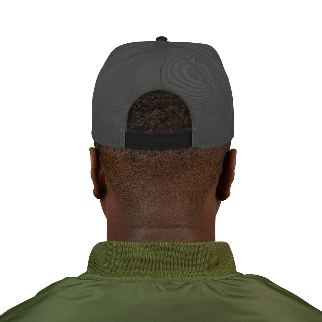 Embroidered 'Novrain' Gothic Cross Design Snapback Hat — Dark Streetwear Cap