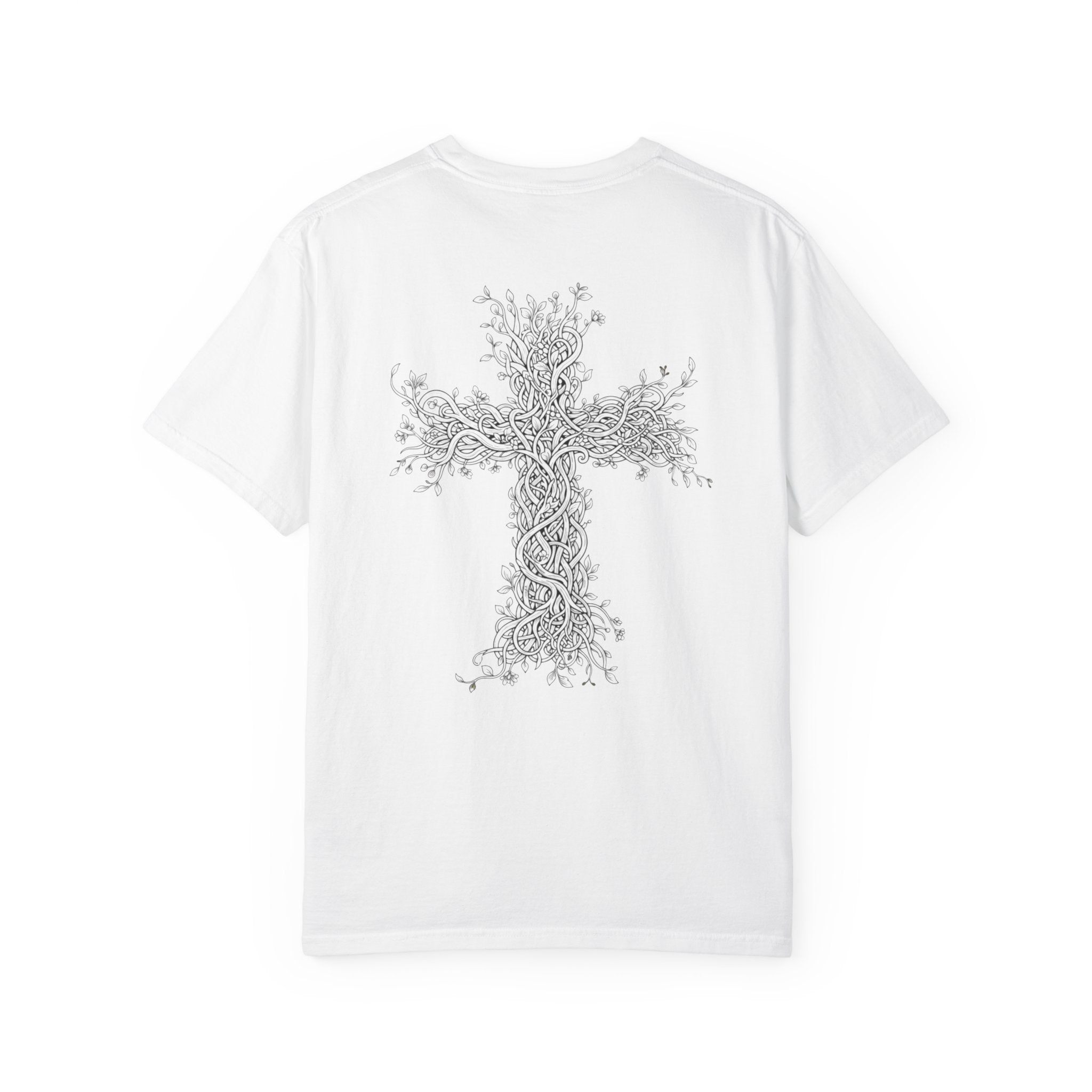 Botanical Cross And Heart T-Shirt — Floral Vine Crossback Graphic Tee