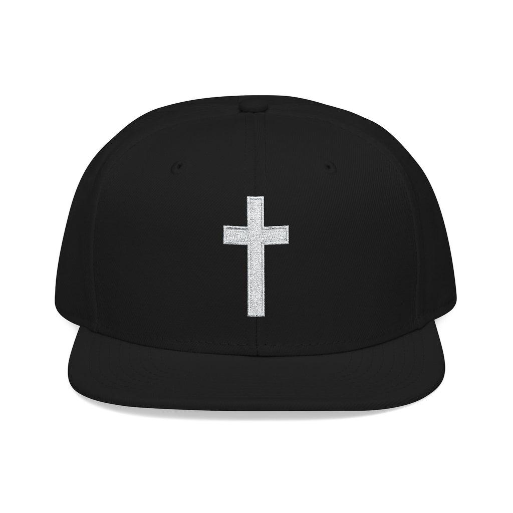Minimalist Embroidered Cross Snapback Hat — Minimalist Christian Baseball Cap