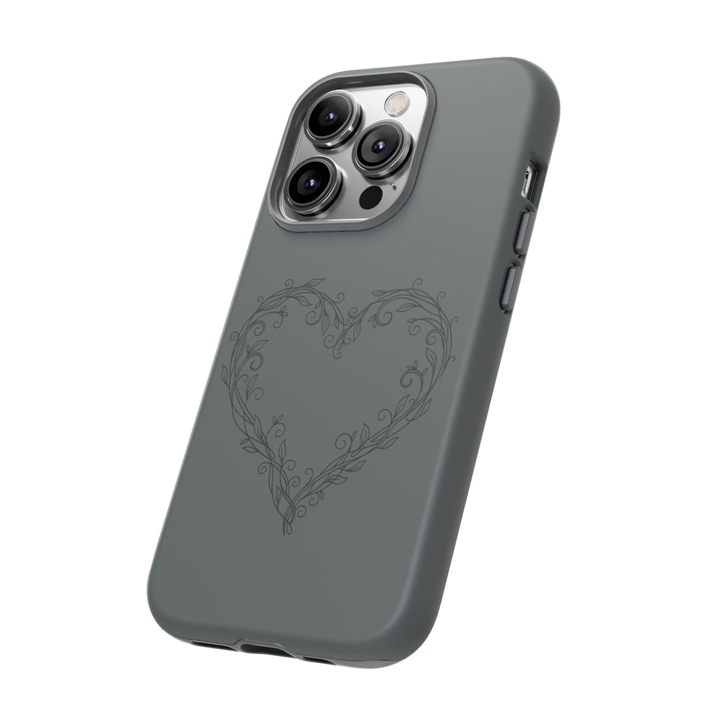 Floral Vine Heart Tough Phone Case — Slim Protective iPhone Cover