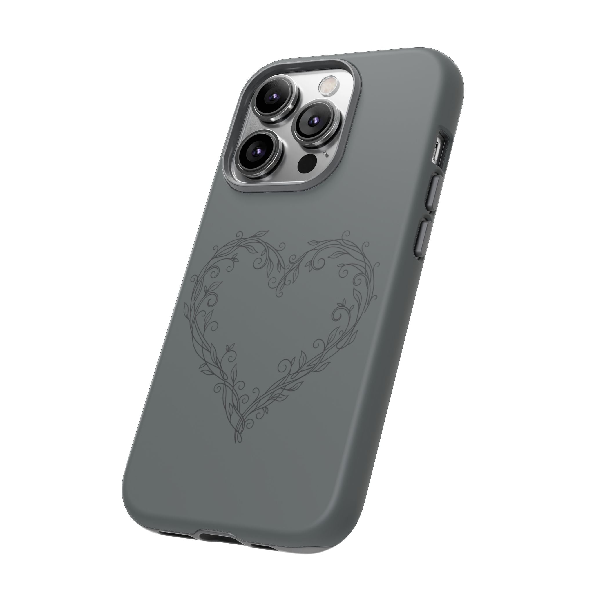 Floral Vine Heart Tough Phone Case — Slim Protective iPhone Cover