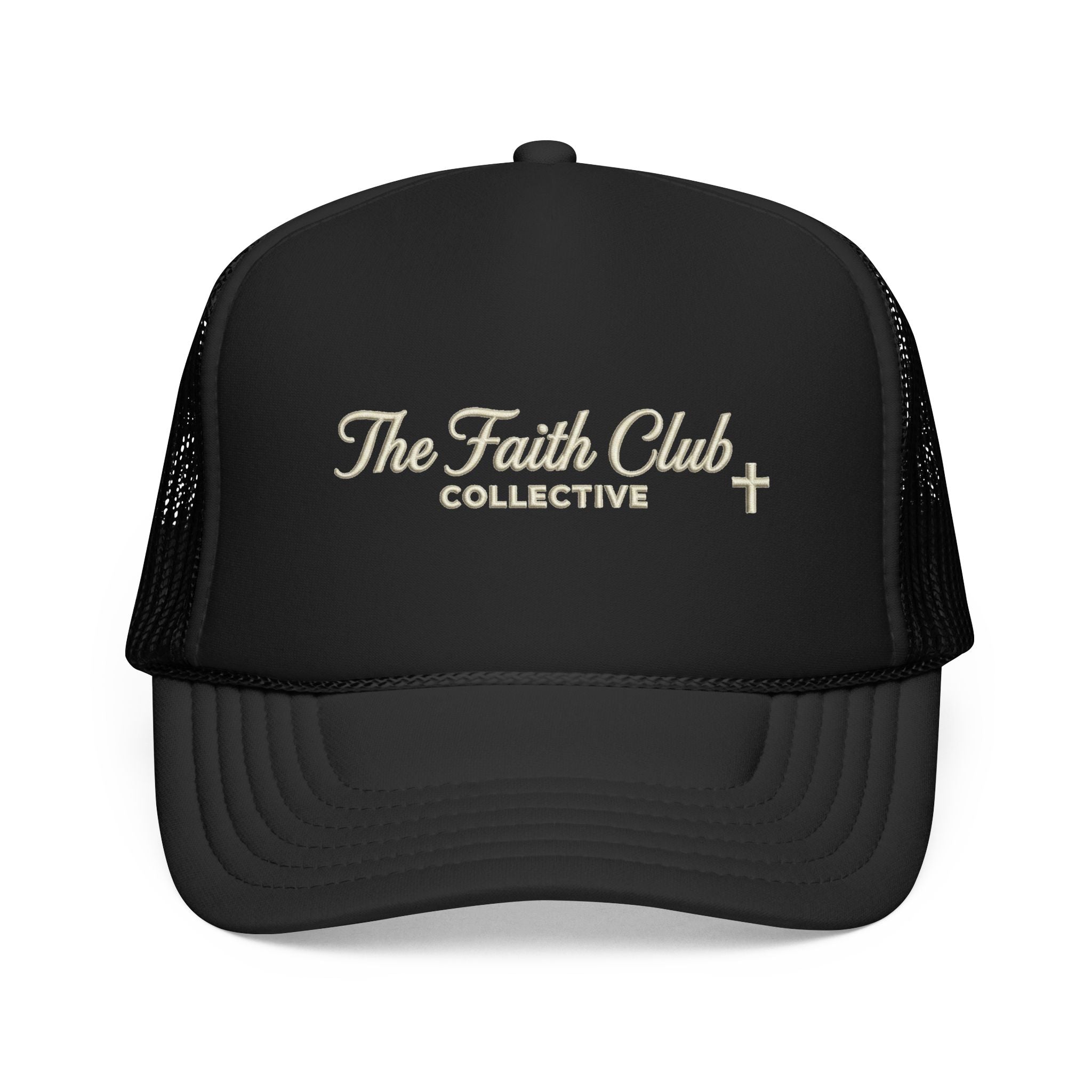 The Faith Club Collective Trucker Hat – Embroidered Faith Script Cap