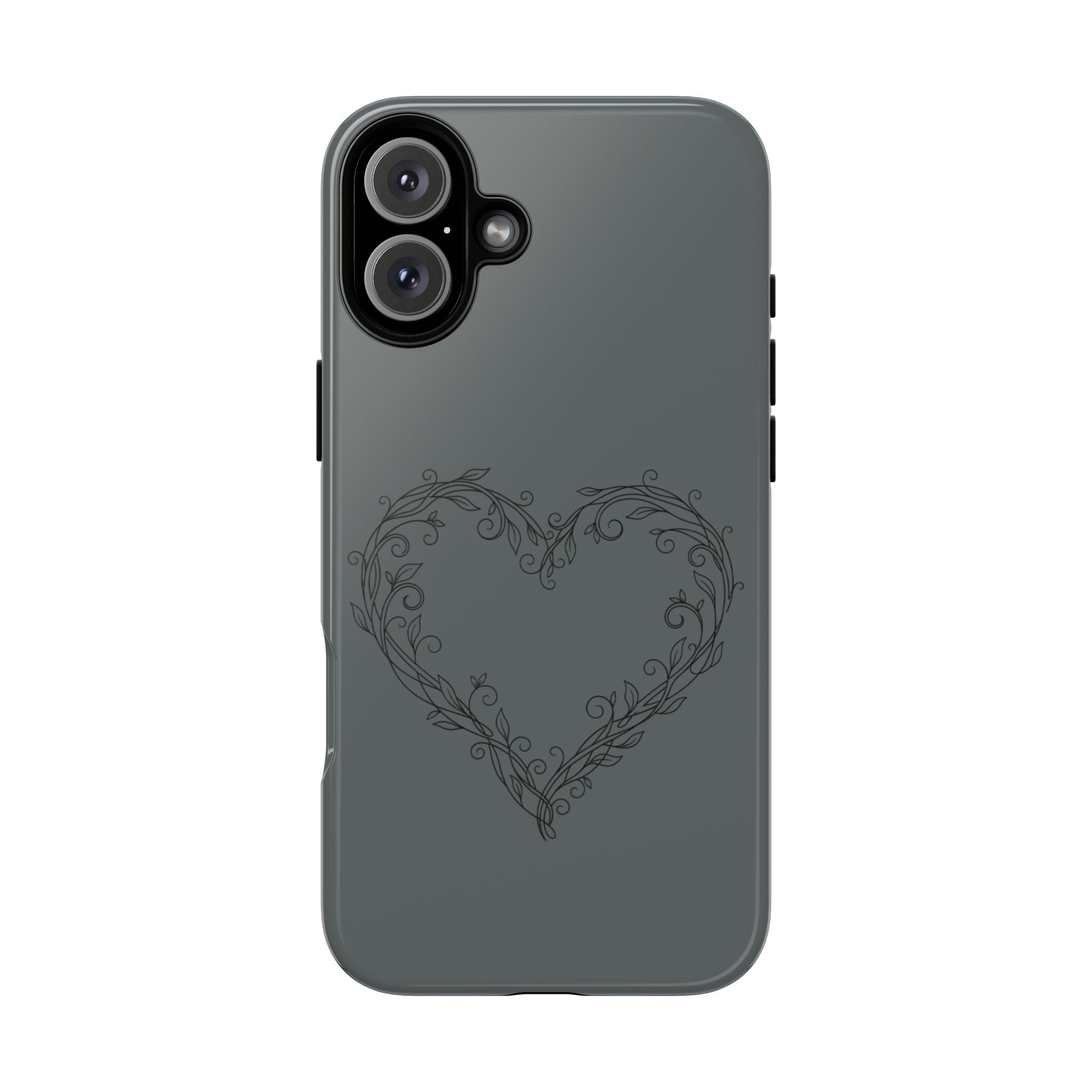 Floral Vine Heart Tough Phone Case — Slim Protective iPhone Cover