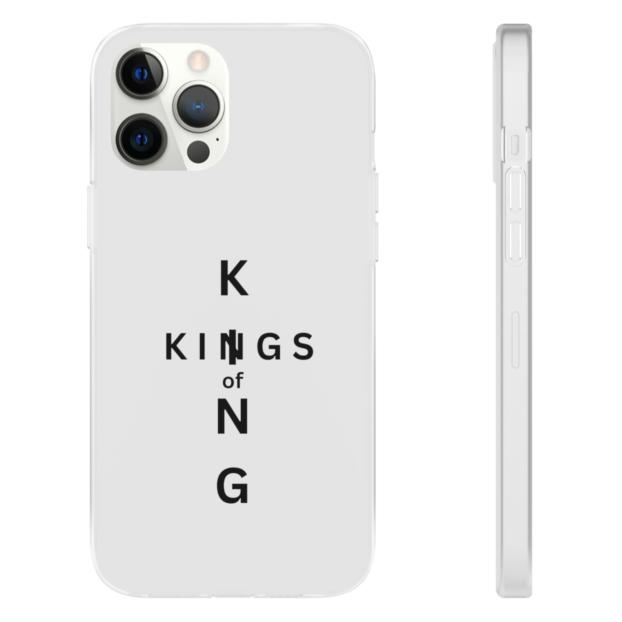 Flexi Phone Case — Minimal "Kings of King" Vertical Text Protective Cover