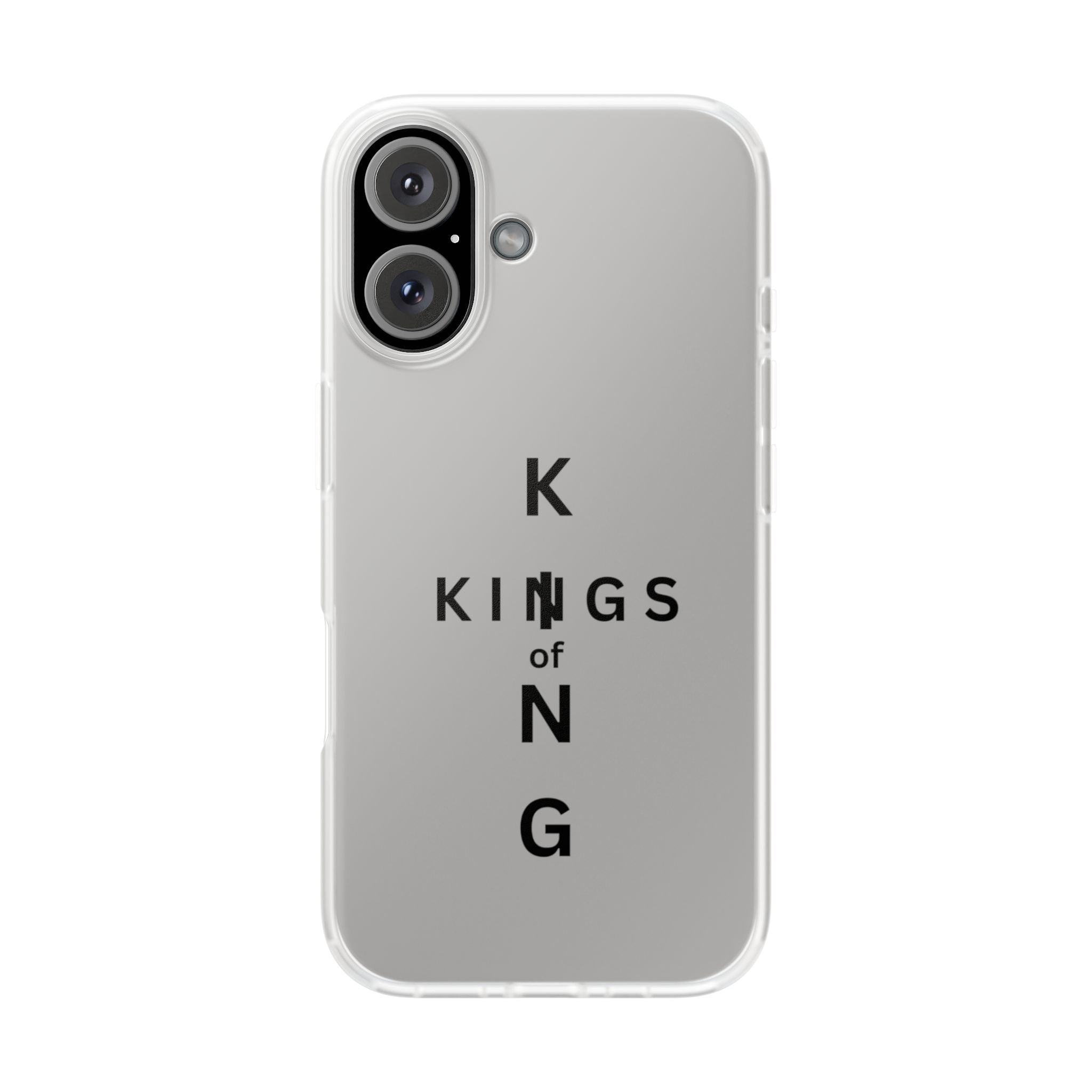 Flexi Phone Case — Minimal "Kings of King" Vertical Text Protective Cover