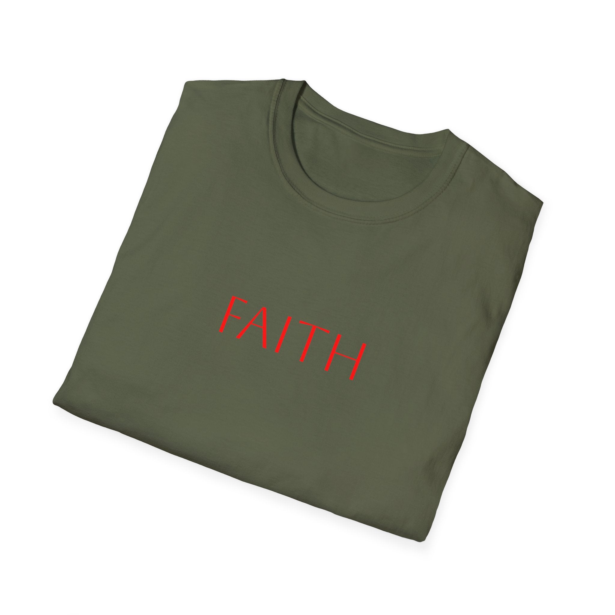 Faith Minimalist T-Shirt — Pink Script "FAITH" Christian Tee