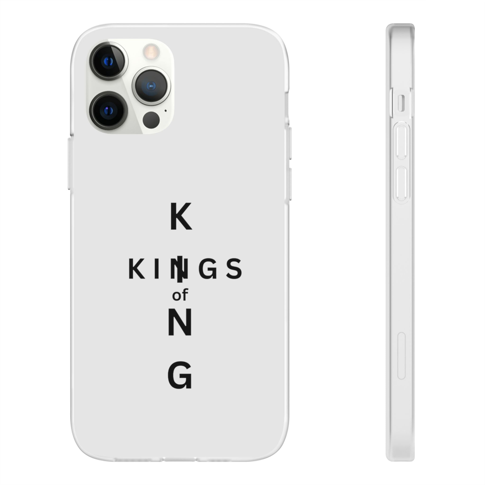Flexi Phone Case — Minimal "Kings of King" Vertical Text Protective Cover